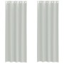 Cortinas de gasa con ojales 2 uds gris claro 140x260 cm