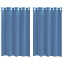 Cortinas de gasa con ojales 2 uds azul real