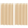 Cortinas de gasa con ojales 2 uds arena
