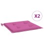 Cojines de silla de jardín 2 uds tela rosa 40x40x3 cm von vidaXL, Kissen für Stühle und Sofas - Ref: Foro24-361026, Preis: 23...