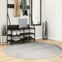 Alfombra de pelo corto look escandinavo IZA gris Ø 160 cm