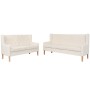 2-teilige Sofagarnitur aus cremeweißem Stoff von vidaXL, Sofas - Ref: Foro24-274930, Preis: 851,05 €, Rabatt: %