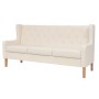 2-teilige Sofagarnitur aus cremeweißem Stoff von vidaXL, Sofas - Ref: Foro24-274930, Preis: 851,05 €, Rabatt: %