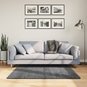 Alfombra de pelo corto OVIEDO gris antracita 120x120 cm