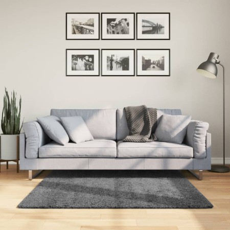 Alfombra de pelo corto OVIEDO gris antracita 120x120 cm