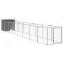 Doghouse with corral gray galvanized steel 110x813x110 cm by vidaXL, Dog kennels - Ref: Foro24-3189081, Price: 433,02 €, Disc...