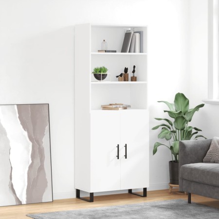 Hohes weißes Sperrholz-Sideboard 69,5 x 34 x 180 cm von vidaXL, Sideboards - Ref: Foro24-3189277, Preis: 140,94 €, Rabatt: %
