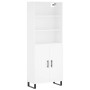 Aparador alto madera contrachapada blanco 69,5x34x180 cm de vidaXL, Aparadores - Ref: Foro24-3189277, Precio: 140,82 €, Descu...