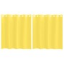 Cortinas de gasa con ojales 2 uds amarillo