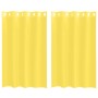 Cortinas de gasa con ojales 2 uds amarillo