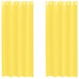 Cortinas de gasa con ojales 2 uds amarillo