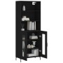 Aparador alto madera contrachapada negro 69,5x34x180 cm de vidaXL, Aparadores - Ref: Foro24-3189318, Precio: 151,48 €, Descue...
