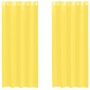 Cortinas de gasa con ojales 2 uds amarillo