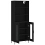 Aparador alto madera contrachapada negro 69,5x34x180 cm de vidaXL, Aparadores - Ref: Foro24-3189318, Precio: 151,48 €, Descue...