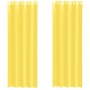 Cortinas de gasa con ojales 2 uds amarillo