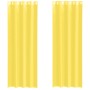 Cortinas de gasa con ojales 2 uds amarillo