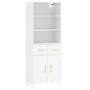 Hohes weißes Sperrholz-Sideboard 69,5 x 34 x 180 cm von vidaXL, Sideboards - Ref: Foro24-3200505, Preis: 153,55 €, Rabatt: %