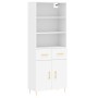 Hohes weißes Sperrholz-Sideboard 69,5 x 34 x 180 cm von vidaXL, Sideboards - Ref: Foro24-3200505, Preis: 163,48 €, Rabatt: %
