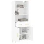 Hohes weißes Sperrholz-Sideboard 69,5 x 34 x 180 cm von vidaXL, Sideboards - Ref: Foro24-3200505, Preis: 153,55 €, Rabatt: %