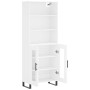 Aparador alto madera contrachapada blanco 69,5x34x180 cm de vidaXL, Aparadores - Ref: Foro24-3189341, Precio: 157,53 €, Descu...
