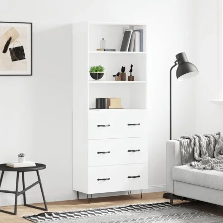 Aparador alto madera contrachapada blanco 69,5x34x180 cm by vidaXL, Sideboards - Ref: Foro24-3189373, Price: 145,54 €, Discou...