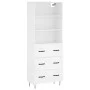 Aparador alto madera contrachapada blanco 69,5x34x180 cm by vidaXL, Sideboards - Ref: Foro24-3189373, Price: 145,54 €, Discou...
