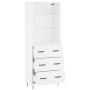 Aparador alto madera contrachapada blanco 69,5x34x180 cm de vidaXL, Aparadores - Ref: Foro24-3189373, Precio: 153,91 €, Descu...