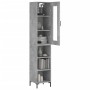 Aparador de madera contrachapada gris hormigón 34,5x34x180 cm von vidaXL, Sideboards - Ref: Foro24-3199365, Preis: 93,11 €, R...
