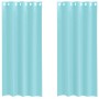 Cortinas de gasa con ojales 2 uds turquesa