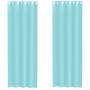 Cortinas de gasa con ojales 2 uds turquesa