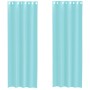 Cortinas de gasa con ojales 2 uds turquesa