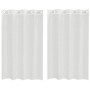 Cortinas de gasa con ojales 2 uds blanco