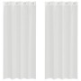 Cortinas de gasa con ojales 2 uds blanco