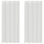 Cortinas de gasa con ojales 2 uds blanco