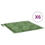 Stuhlkissen 6 Stück Stoff Blattdruck 40x40x3 cm von vidaXL, Kissen für Stühle und Sofas - Ref: Foro24-361025, Preis: 57,11 €,...