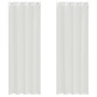 Cortinas de gasa con ojales 2 uds blanco
