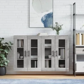 Wall cabinets 2 pcs Sonoma gray engineered wood by vidaXL, Sideboards - Ref: Foro24-3197967, Price: 137,40 €, Discount: %