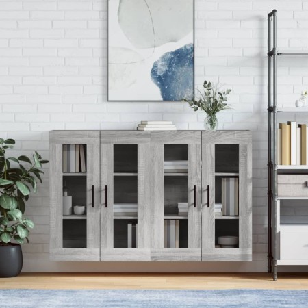 Wandschränke 2 Stk. Sonomagraues Holzwerkstoff von vidaXL, Sideboards - Ref: Foro24-3197967, Preis: 139,04 €, Rabatt: %