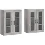 Armarios de pared 2 uds madera de ingeniería gris Sonoma de vidaXL, Aparadores - Ref: Foro24-3197967, Precio: 137,37 €, Descu...