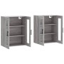 Armarios de pared 2 uds madera de ingeniería gris Sonoma de vidaXL, Aparadores - Ref: Foro24-3197967, Precio: 139,04 €, Descu...