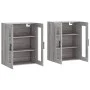 Wandschränke 2 Stk. Sonomagraues Holzwerkstoff von vidaXL, Sideboards - Ref: Foro24-3197967, Preis: 137,40 €, Rabatt: %