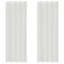 Cortinas de gasa con ojales 2 uds blanco