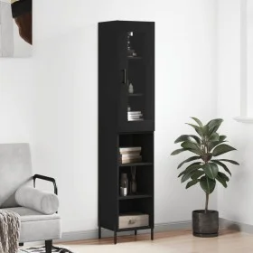 Black plywood sideboard 34.5x34x180 cm by vidaXL, Sideboards - Ref: Foro24-3199370, Price: 95,69 €, Discount: %
