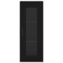 Aparador de madera contrachapada negro 34,5x34x180 cm de vidaXL, Aparadores - Ref: Foro24-3199370, Precio: 97,05 €, Descuento: %