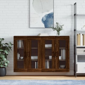 Armarios de pared 2 uds madera de ingeniería marrón roble by vidaXL, Sideboards - Ref: Foro24-3197968, Price: 142,63 €, Disco...