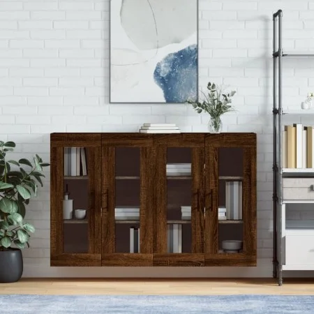 Armarios de pared 2 uds madera de ingeniería marrón roble by vidaXL, Sideboards - Ref: Foro24-3197968, Price: 139,97 €, Disco...