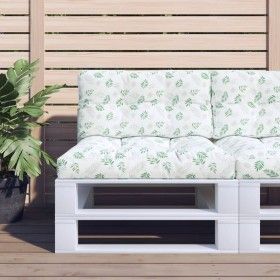 Cushions for pallets 2 units leaf print fabric by vidaXL, Cushions for chairs and sofas - Ref: Foro24-360707, Price: 58,16 €,...
