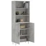 Aparador alto madera contrachapada gris hormigón 69,5x34x180 cm de vidaXL, Aparadores - Ref: Foro24-3189249, Precio: 121,51 €...