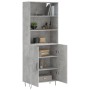 Hohes Sideboard aus betongrauem Sperrholz, 69,5 x 34 x 180 cm von vidaXL, Sideboards - Ref: Foro24-3189249, Preis: 128,93 €, ...