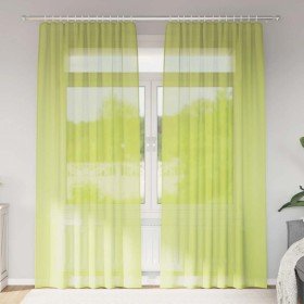 Cortinas de gasa con bolsillos para varillas 2 uds. verde Cortinas de gasa con bolsillos para varillas 2 uds.